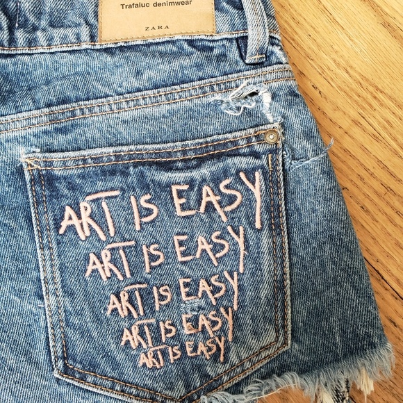 Zara Trafaluc Denim Cutoffs Shorts - Picture 5 of 7